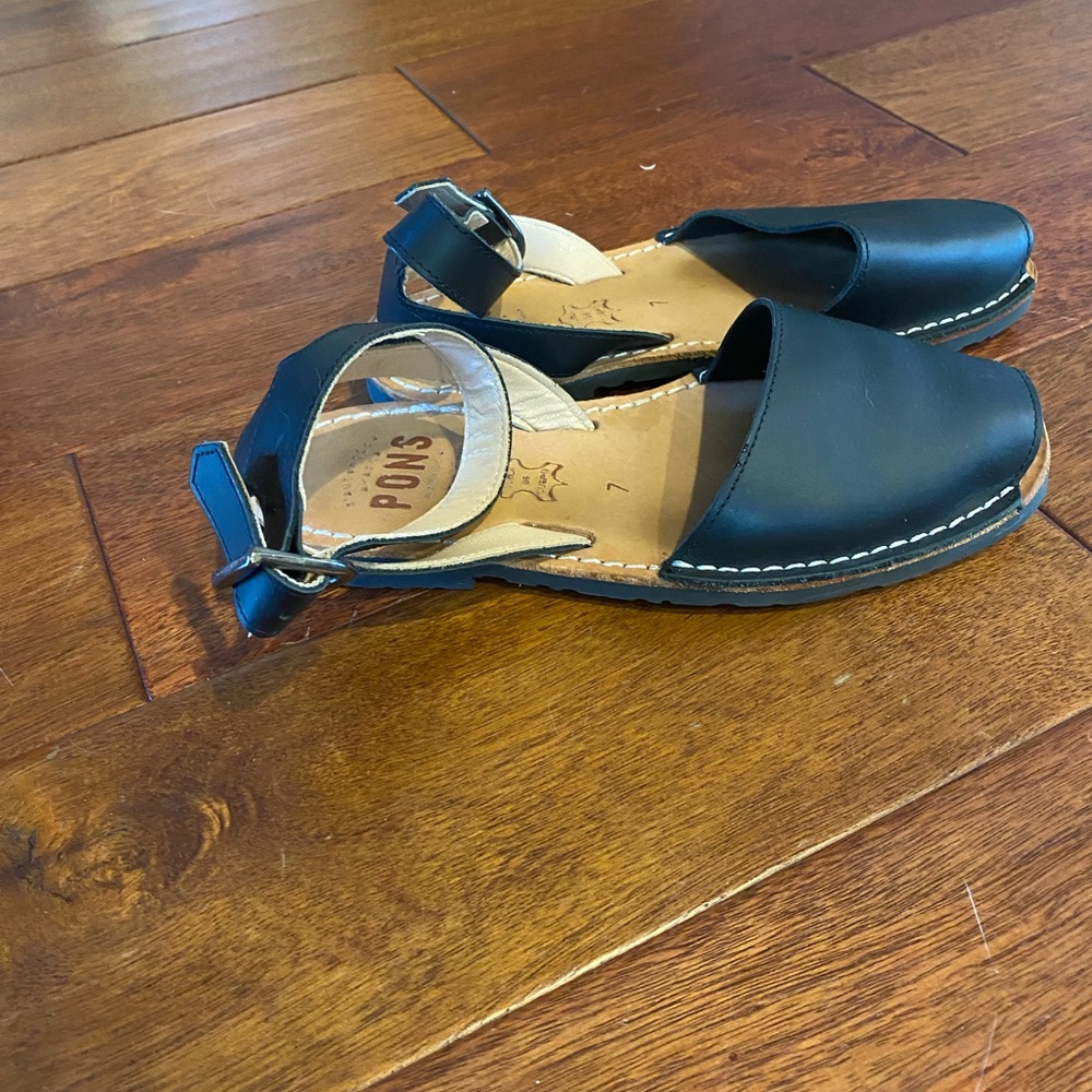 Black Ankle Strap Pons Avarca - Picture 3 of 7